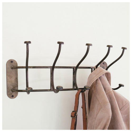 Curved Iron Wall Coat Rack
