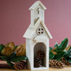 Church Recycled Wooden Candle Holder