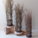 Natural Bamboo and Wood Tall Lantern Set of 3