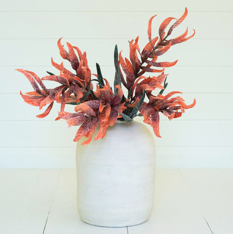 Fire Leaves Faux Plant Stem Set of 6