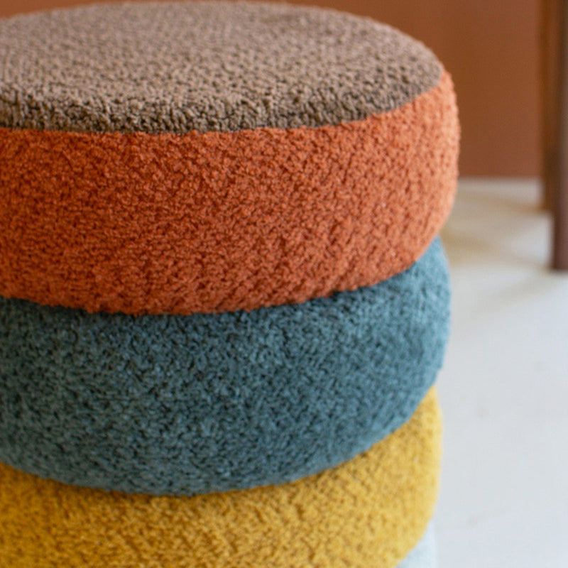 Stacked Carpet Multi-Color Pouf