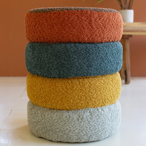 Stacked Carpet Multi-Color Pouf