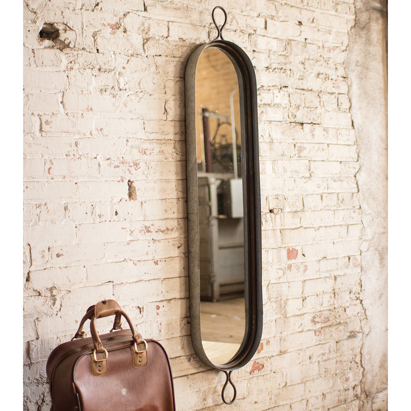 Rustic Oval Wall Mirror