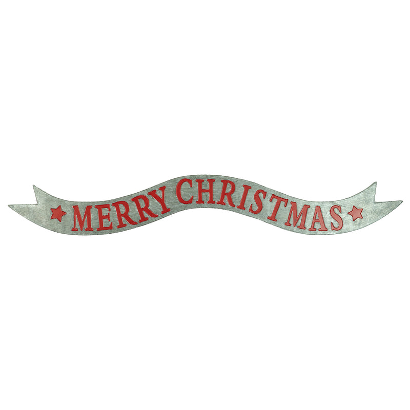 Metal Merry Christmas Banner