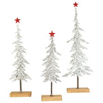 Christmas Tree On Wooden Tabletop Accent Set of 3