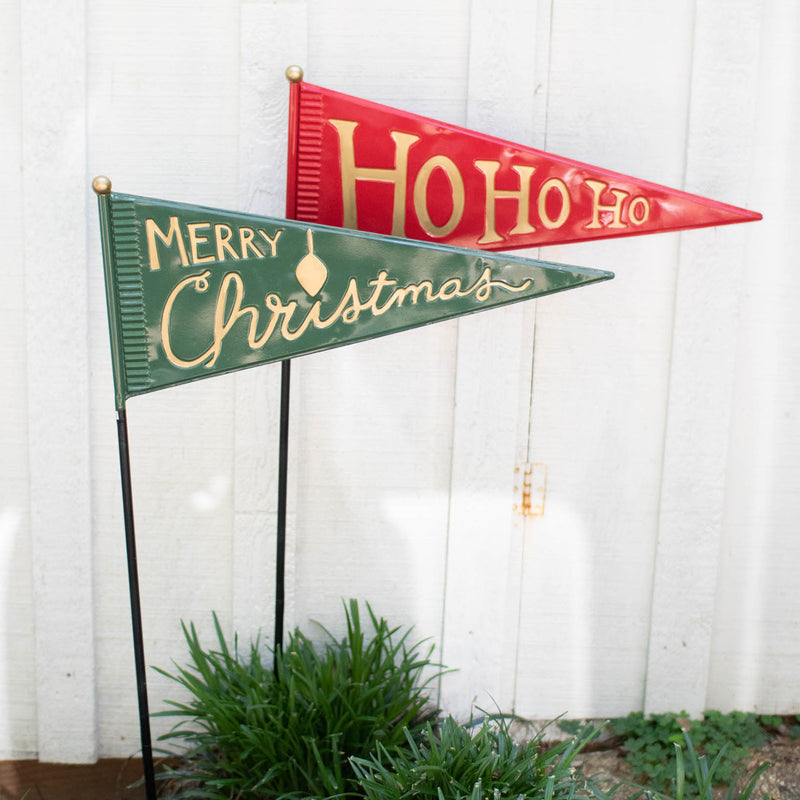 Christmas Pennant Yard Art Set of 2