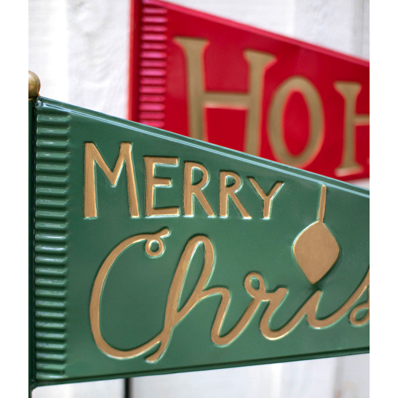 Christmas Pennant Yard Art Set of 2