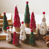 Painted Wood Christmas Tree Figurine Set of 9