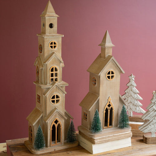 Christmas Church Wooden Sculpture