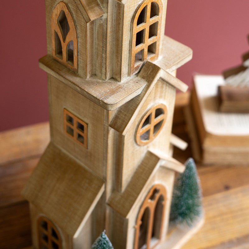 Christmas Church Wooden Sculpture