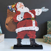 Santa Colorful Wooden Sculpture