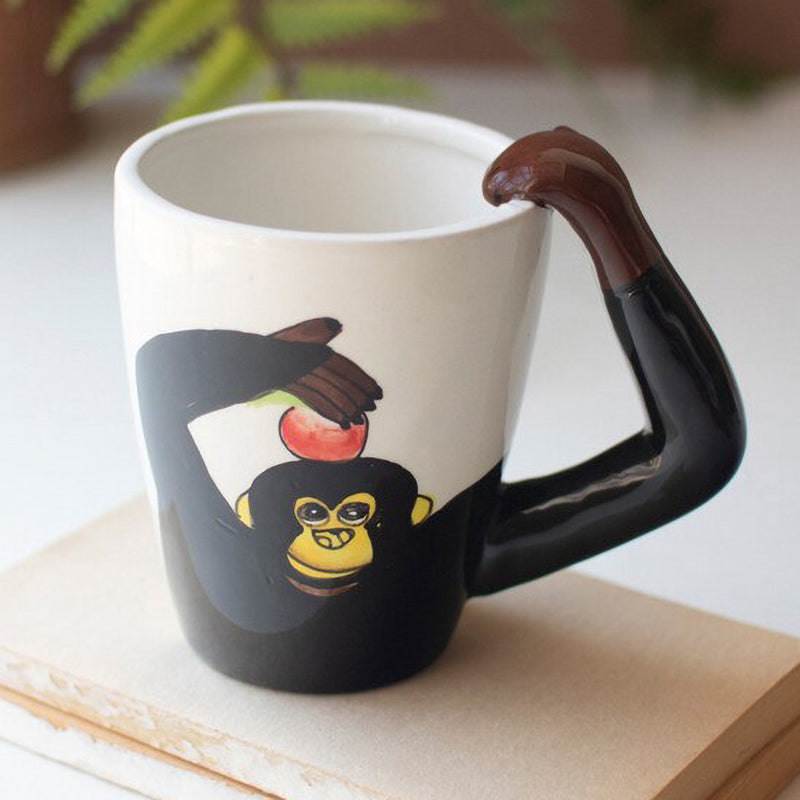 Ceramic Monkey Mug Set of 4
