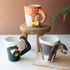 Ceramic Monkey Mug Set of 4