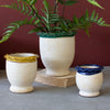 Ruffled Ceramic Flower Pot Set of 3