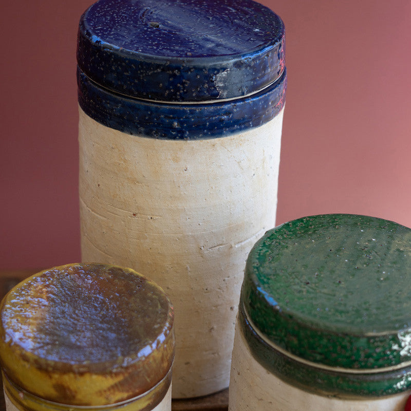 Ceramic Lidded Canister Set of 3