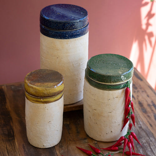 Ceramic Lidded Canister Set of 3