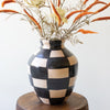 Checkered Ceramic Urn