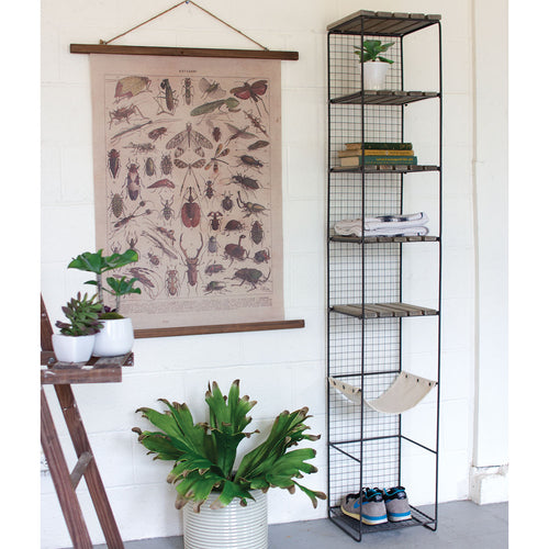 Canvas Sling Shelf Storage Tower