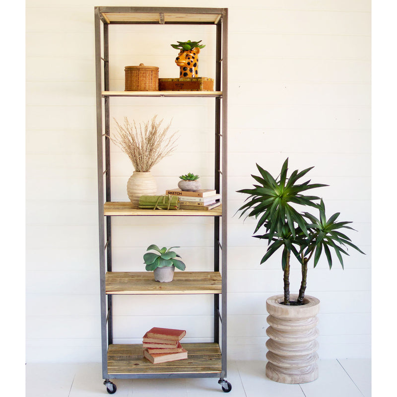 Adjustable Recycled Wood Storage Shelf