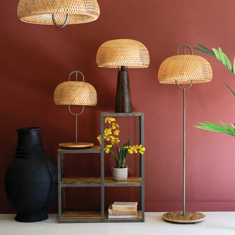 Metal and Wood Table Lamp