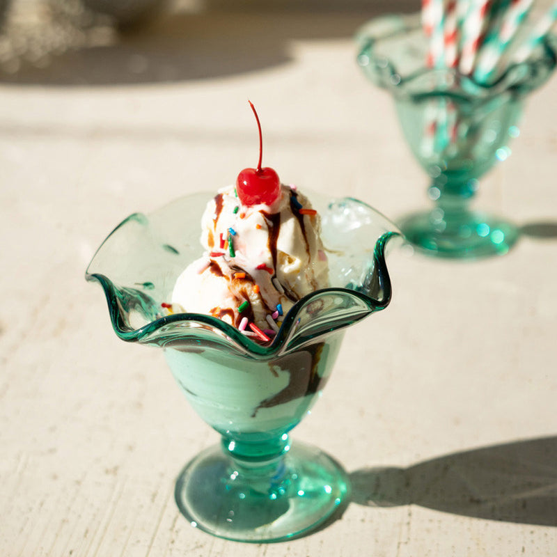 Ruffled Ice Cream Dish Set of 6