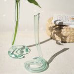 Recycled Glass Snake Vase Set of 2