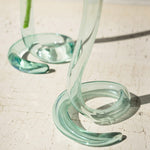 Recycled Glass Snake Vase Set of 2