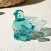 Blue Recycled Glass Bird Set of 6