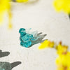 Blue Recycled Glass Bird Set of 6