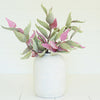 Pink & Green Faux Plant Stem Set of 6