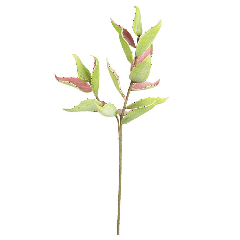 Pink & Green Faux Plant Stem Set of 6