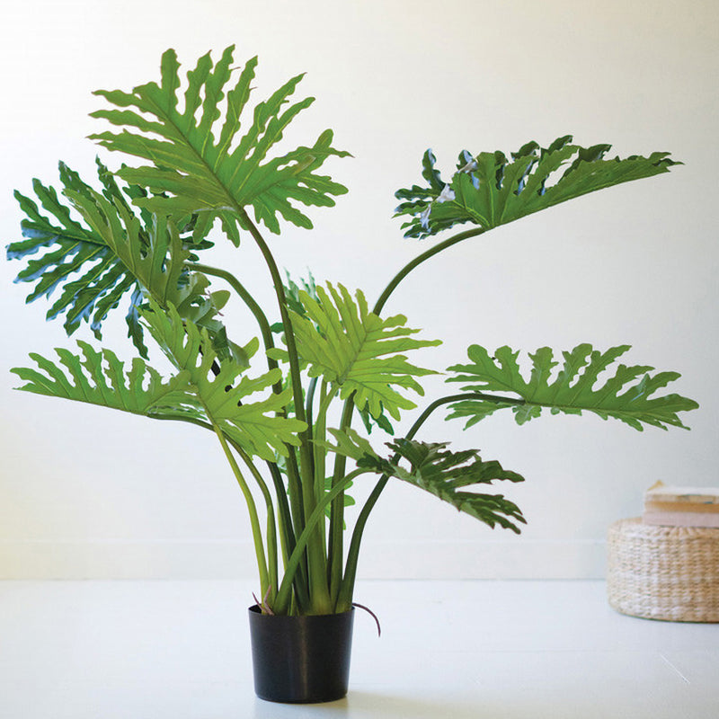 Split Leaf Palm Tree Potted Faux Plant