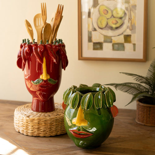 Ceramic Produce Head Planter