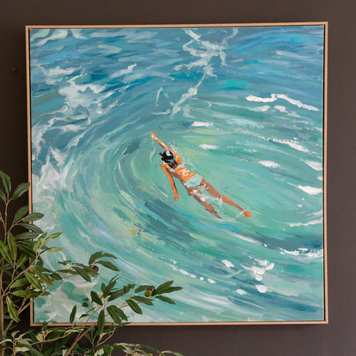 Swimmer Framed Acrylic Artwork