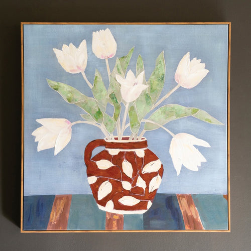 Vase with Tulips Framed Acrylic Artwork