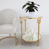 Textured Gold Round Side Table