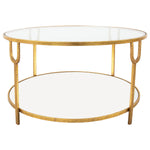 Textured Gold Round Coffee Table