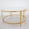 Round Stone Top Coffee Table