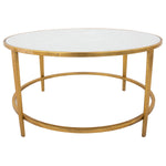 Round Stone Top Coffee Table