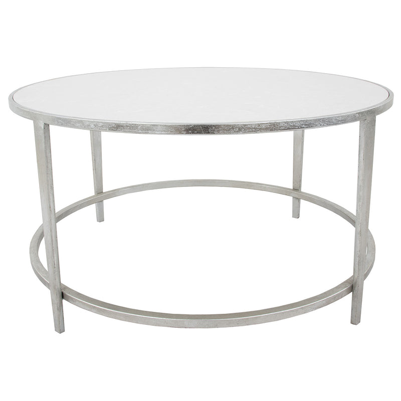 Round Stone Top Coffee Table