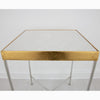 Silver and Gold Square Side Table