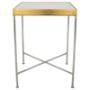 Silver and Gold Square Side Table