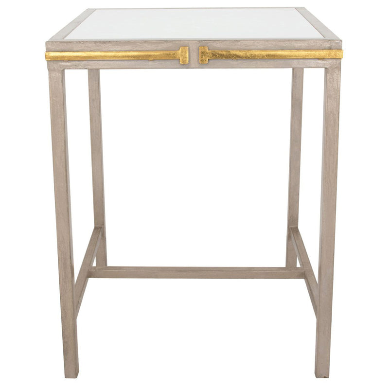 Square Stone Top Side Table