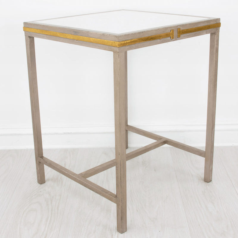 Square Stone Top Side Table