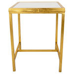 Square Stone Top Side Table