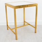 Square Stone Top Side Table