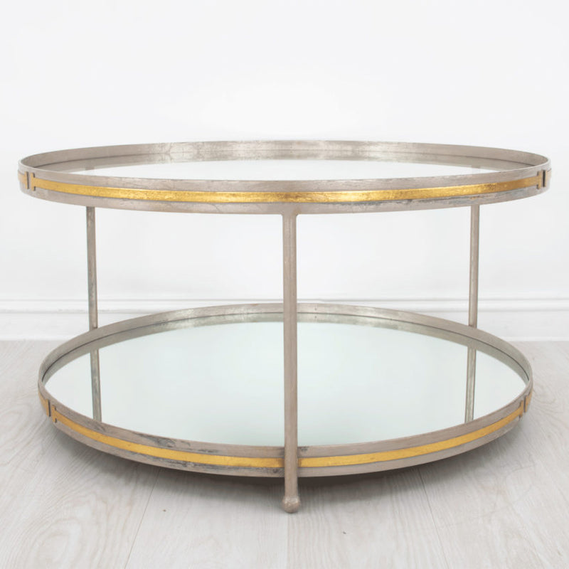 Round Mirrored Coffee Table