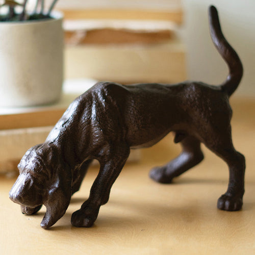 Blood Hound Cast Iron Sculpture