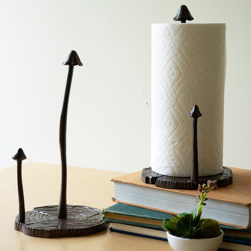 Mushroom Cast Iron Paper Towel Holder