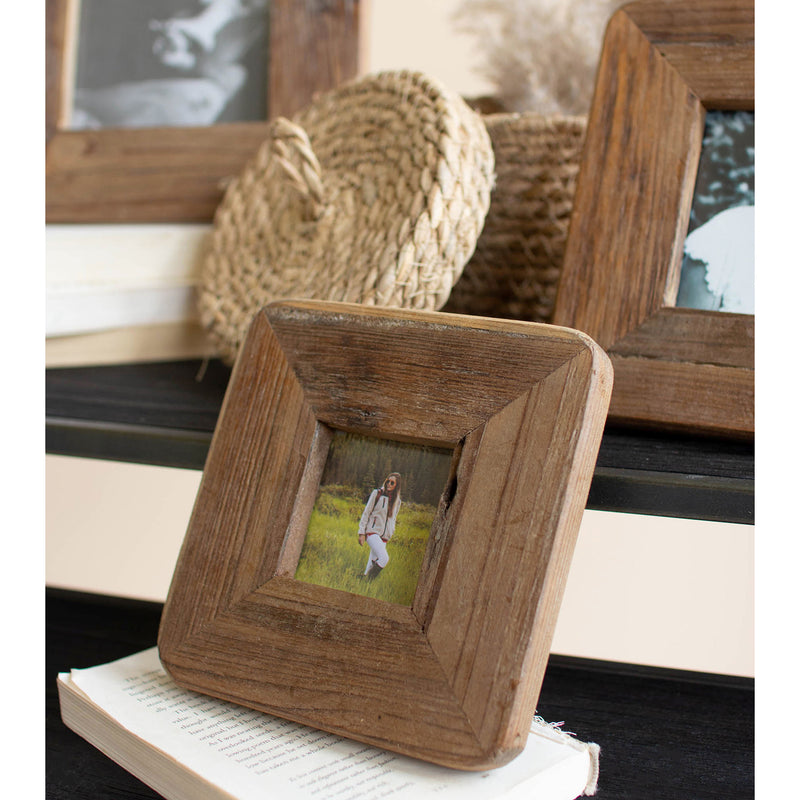 Recycled Wood Photo Frame Set of 3